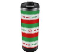 Iran Peace Flag 12oz Coffee Cup Travel Mug Stainless Steel Double Walled Insulated Tumbler with Lid