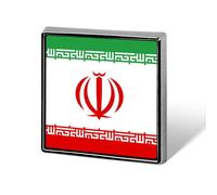 Iran Peace Flag Printed Brooch Pins Badge Button Tie Lapel Backpack Pin Decoration for Women Men