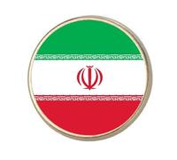Iran Round Silver Colour Badge With A Velveteen Bag