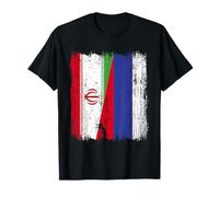 Iran Russia Half Flag Iranian Russian Jersey T-Shirt