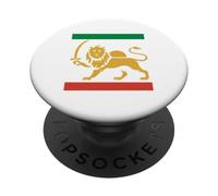 Iran Shir o Khorshid Lion & Sun Emblem Iranian Flag Symbol PopSockets Adhesive PopGrip