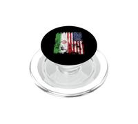 Iran USA Flag Distressed - Half American PopSockets PopGrip for MagSafe