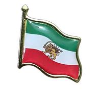 Iranian Heritages Pin Crafted with Advanced Stamping Technology and Secure Fastening for Suit Jackets Tradition Flag Brooch