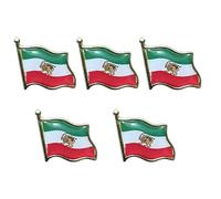 Iranian Heritages Pin Crafted with Advanced Stamping Technology and Secure Fastening for Suit Jackets Tradition Flag Brooch