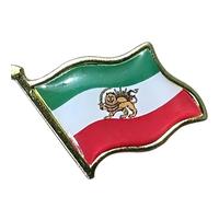 Iranian Heritages Pin Crafted with Advanced Stamping Technology and Secure Fastening for Suit Jackets Tradition Flag Brooch