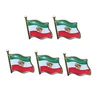 Iranian Heritages Pin Crafted with Advanced Stamping Technology and Secure Fastening for Suit Jackets Tradition Flag Brooch