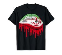 Iranian National Flag Women Lips Iran Fan Pride Heritage Value Graphic T-Shirt