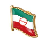 Iranian Persian Flag Metal Brooch - Sun Shir Khorshid Relief Rack, Cultural Heritage Station | Patriotic Lapel Pin For Coat Jacket Hat Backpack Souvenir Gift Aesthetic Accessory