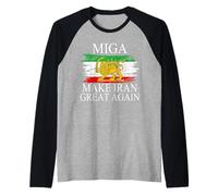 Iranian Shirt Make Iran Great Again Emblem Of Iran MIGA Gift Raglan Baseball Tee