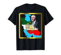 Iran's flag with a golden lion and sun with king Pahlavi T-Shirt