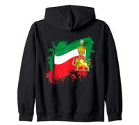 Irans Flag with Pahlavi Crown shir va khorshyid Zip Hoodie