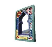 Iraq 3D Mini Mirror Refrigerator Magnet Tourist Souvenirs Handmade Resin Craft,Iraq Fridge Magnet Home Kitchen Decoration