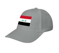 Iraq Flag Baseball Cap,Adjustable Sportswear Hat for Men Women Adults,Holiday, Lifestyle Activities All Seasons Gray