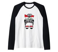 Iraq Flag Design, IRQ Baghdad Home, Iraqi Pride, I Love Iraq Raglan Baseball Tee