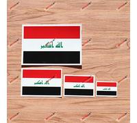 Iraq Iraqi Flag Vinyl Decal Sticker - 4 Pack Glossy, 5.1cm, 7.6cm, 10.2cm, 15.2cm