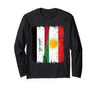 Iraq Kurdistan Half Flag Iraqi Kurdish Heritage Jersey Long Sleeve T-Shirt