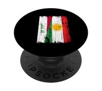 Iraq Kurdistan Half Flag Iraqi Kurdish Heritage Jersey PopSockets Adhesive PopGrip