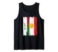 Iraq Kurdistan Half Flag Iraqi Kurdish Heritage Jersey Tank Top