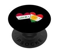 Iraq Kurdistan Heart Flag Iraqi Kurdish Pride PopSockets Adhesive PopGrip