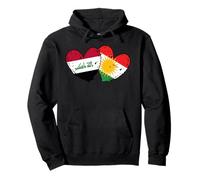 Iraq Kurdistan Heart Flag Iraqi Kurdish Pride Pullover Hoodie