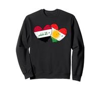 Iraq Kurdistan Heart Flag Iraqi Kurdish Pride Sweatshirt