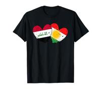 Iraq Kurdistan Heart Flag Iraqi Kurdish Pride T-Shirt
