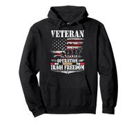 Iraq Veteran T-Shirt Iraq War Operation Iraqi Freedom Flag Pullover Hoodie