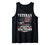 Iraq Veteran T-Shirt Iraq War Operation Iraqi Freedom Flag Tank Top