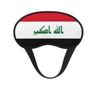 Iraqi Flag Blackout Sleep Mask,Soft Polyester, Anti-Light, Stylish,Suitable for Men and Women,for Daily Work and Outdoor Travel.