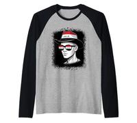 Iraqi Flag Pride Travel Vacation Homeland Raglan Baseball Tee