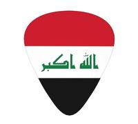 Iraqi flag Wear-resistant guitar picks, thin, medium, heavy, 12 pieces of guitar picks, suitable for guitar, bass, electric guitar, ukulele,