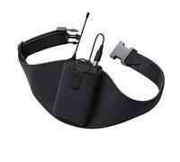 IRASPIN Mic Belt for Fitness Instructors,Vertical Microphone Transmitter Carrier Belt for Fitness Class,Public Speaking, Black-1 Pack, Large