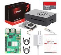 iRasptek Starter Kit for Raspberry Pi 5 RAM 8GB - 64GB Edition of OS-Bookworm Pre-Loaded(Aluminum Case)