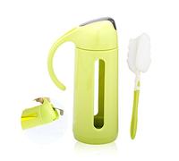iRayer Olive Oil Dispenser Bottle for Kitchen-Glass Vinegar Sauce Condiment Container with Ergonomic Non Slip Handle & Automatic Stopper,Precision Spout-Kitchen Accessories (11 Oz / 320ml Green)