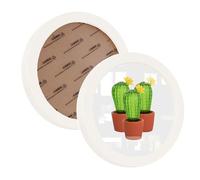 irbaniland 2 Pack Round Photo Frames White Black for Wall Mounting Display or Table Mounting Picture Frame Display Circle Photo Frame for Kitchen Gallery Wedding Round Frame (White,5x5 inch)