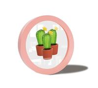 irbaniland Colorful Round Photo Frames for Wall Mounting Display or Table Mounting Picture Frame Decorative Hanging Circle Photo Frame for Kitchen Gallery Wedding Round Frame (Pink,8 Inch)