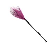 IRCKONCI Halloween Witch Broom, Flying Broom Props, for Front Door Haunted House Cosplay Yard Porch Costumes Stage Performances Halloween Parties(Red)