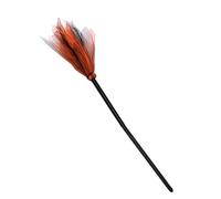 IRCKONCI Halloween Witch Broom, Flying Broom Props, for Front Door Haunted House Cosplay Yard Porch Costumes Stage Performances Halloween Parties(Orange)