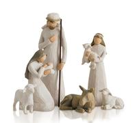 IRCKONCI Nativity Set Born Scene Figure 6-Piece, Resin Statue Of The Birth Of Jesus Set, Small Religious Christmas Decorations, Holy Family Family Decoration