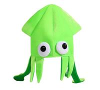 IRCKONCI Playful Squid Hat, Under The Sea Animal Headwear, Funny Hat for Children Adults Themed Parties, for Halloween Party, Novelty Events(Green)