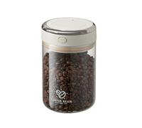 IRCtek Coffee Bean Storage Container with One-way Valve Airtight Lid Date Tracker, Clear Borosilicate Glass Coffee Canister (1.2 Qt - 13.1 OZ)