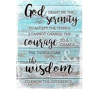 IREDLII 5D Serenity Prayer Diamond Art Numeric Painting Kit, Mental Conditioning, Inspirational Scenes Full Diamond 16x20 Inch Round Diamond Art Adult Craft Cross Stitch Wall Decoration