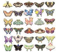Ireer 60 Pcs Butterfly Magnetic Bookmarks Magnet Butterfly Shape Page Markers Cute Book Mark Foldable Butterfly Page Clip for Kids Students Reading School Office Gifts Supplies, 30 Styles