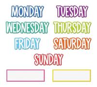 Ireer 9 Pcs Days of the Week Magnets for Whiteboard Calendar,Pastel