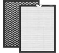 iReijomoi Replacement Air Filter Vital 100S Compatible With LEVOIT Vital 100 100-RF AIR Purifier,H13 True HEPA 3-in-1 Activated Carbon Filter(White-2 Pack)