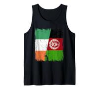 Ireland Afghanistan Half Flag Irish Afghan Heritage Tank Top