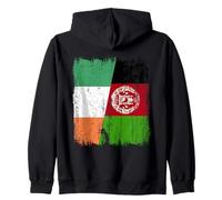 Ireland Afghanistan Half Flag Irish Afghan Heritage Zip Hoodie