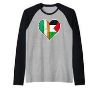 Ireland and Palestine Arab Heritage Solidarity Raglan Baseball Tee
