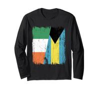 Ireland Bahamas Half Flag Irish Bahamian Jersey Long Sleeve T-Shirt