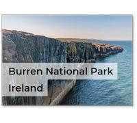 Ireland, Burren National Park. The Cliffs of The Burren. LR24 Fridge Magnet